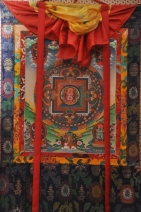 Thangka tibetana, pittore Tashi per il Lama Tzelin